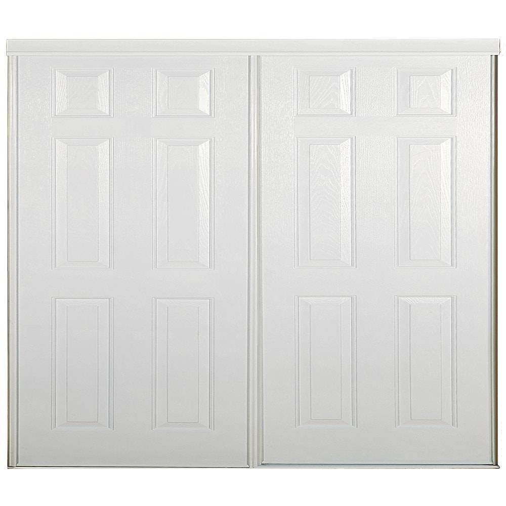 RELIABILT BY0106 48-in x 80-in Bright White Flush Prefinished Mdf Closet Sliding Door (Hardware Included) | BY0106BWWTL048080