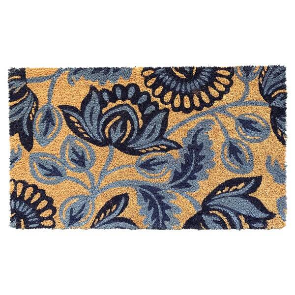 Allure Blue Floral Doormat