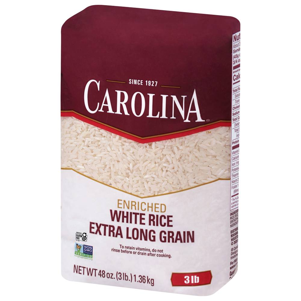 Carolina Enriched Extra Long Grain White Rice (3 lbs)