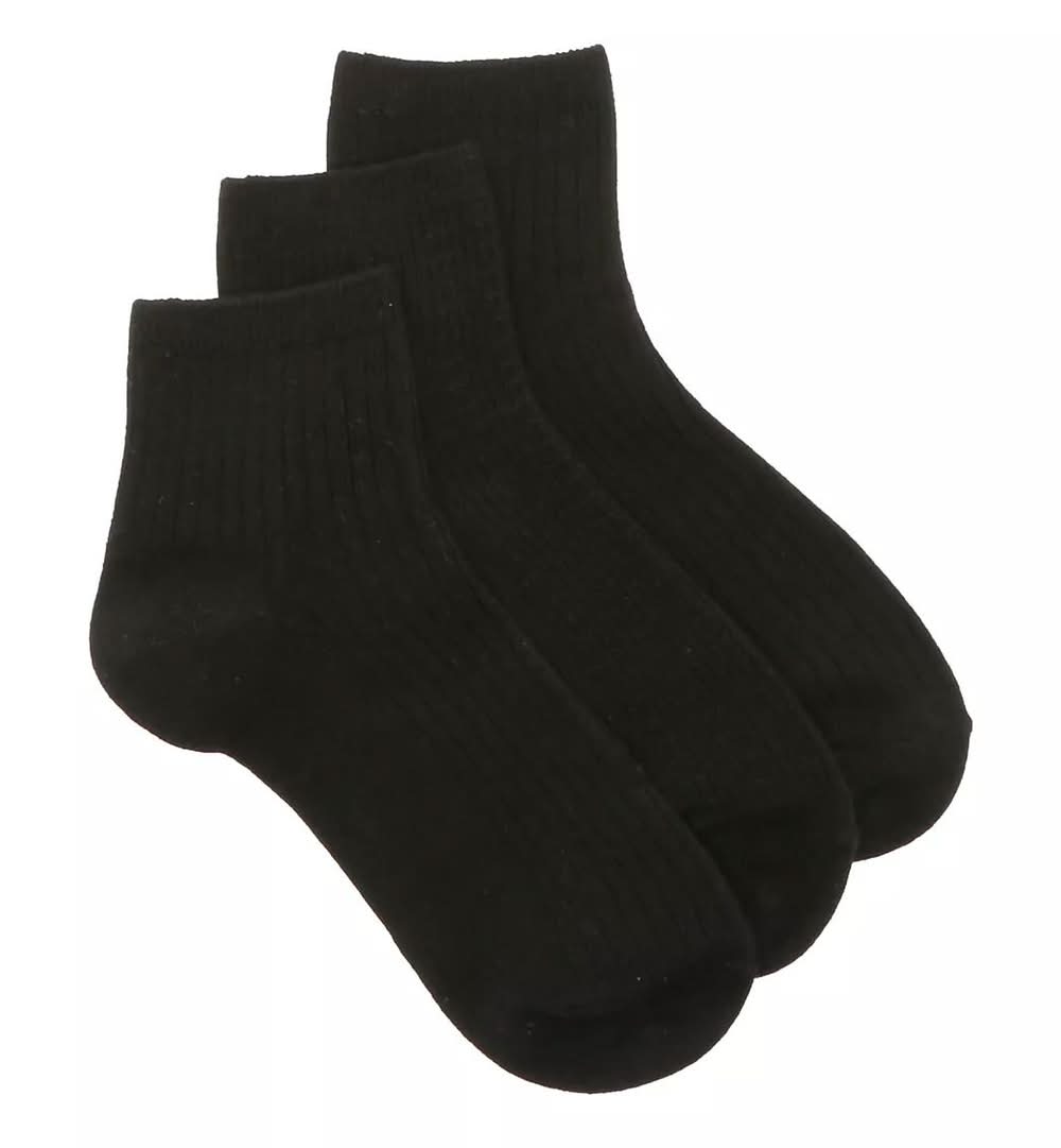 Kelly & Katie Shootie Women's Ankle Socks - 3 Pack (Black One Size)