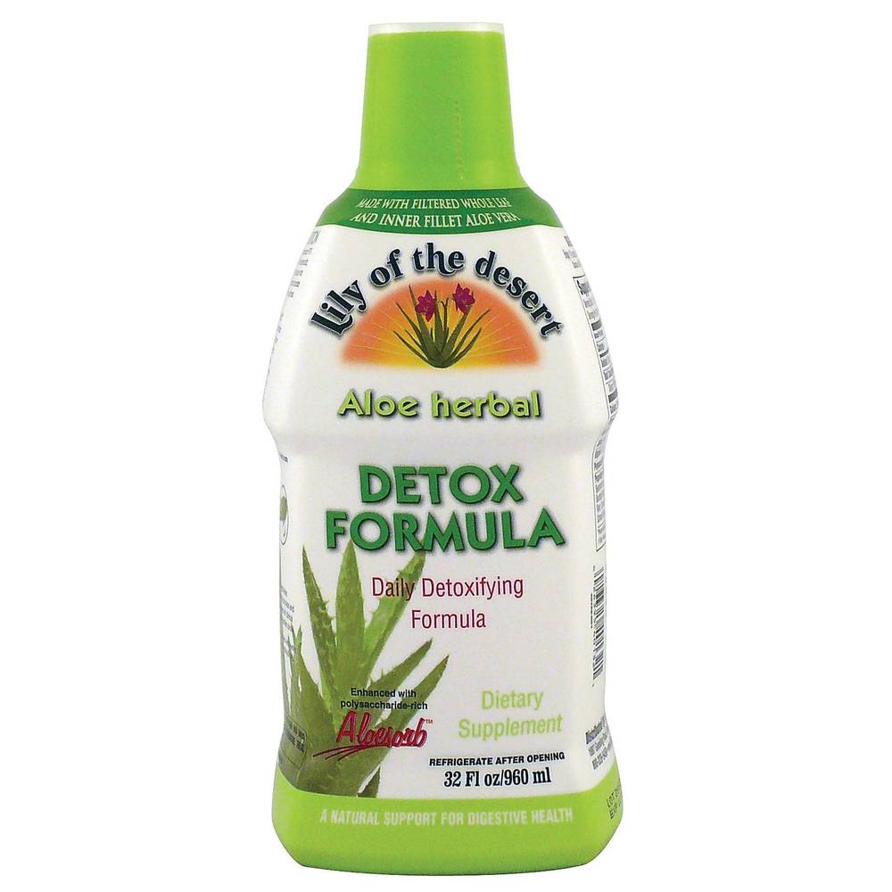 Aloe Herbal Detox Formula - Daily Detox With Whole Leaf & Inner Fillet Aloe (32 Fluid Ounces)