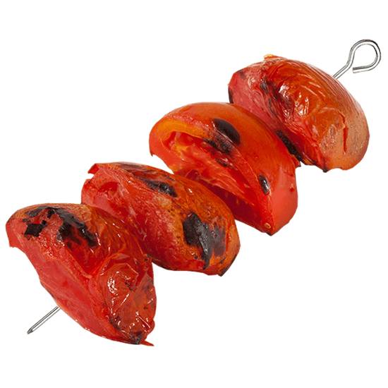 Skewer of grilled tomato