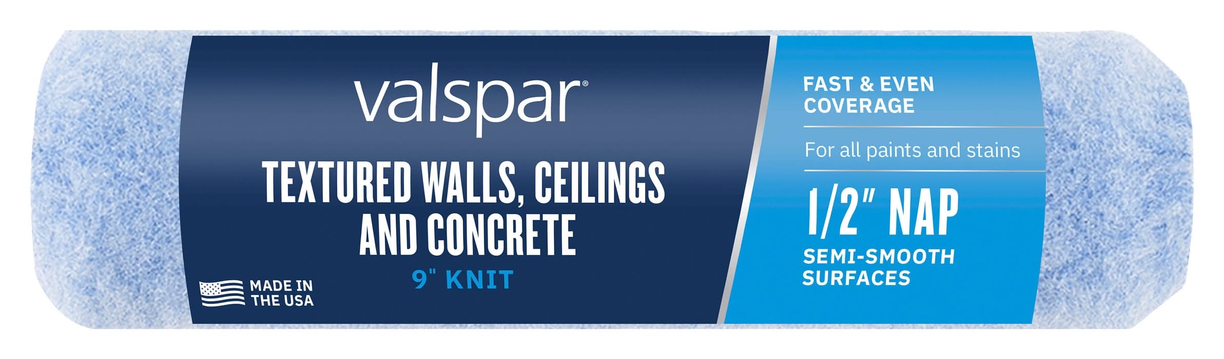 Valspar 9.0-in x 1/2-in Nap Textured Walls, Ceilings, and Concrete Standard Knit Paint Roller Cover