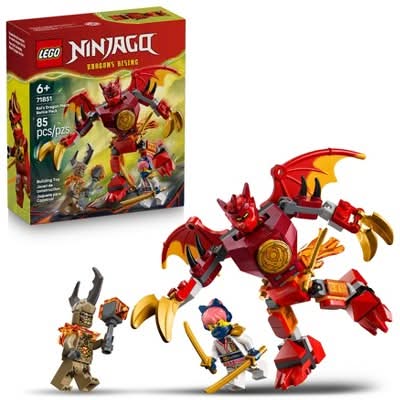 LEGO Ninjago Kai's Dragon Mech Battle pack 71851, Unisex, Ages 6+, Multicolor (85 ct)