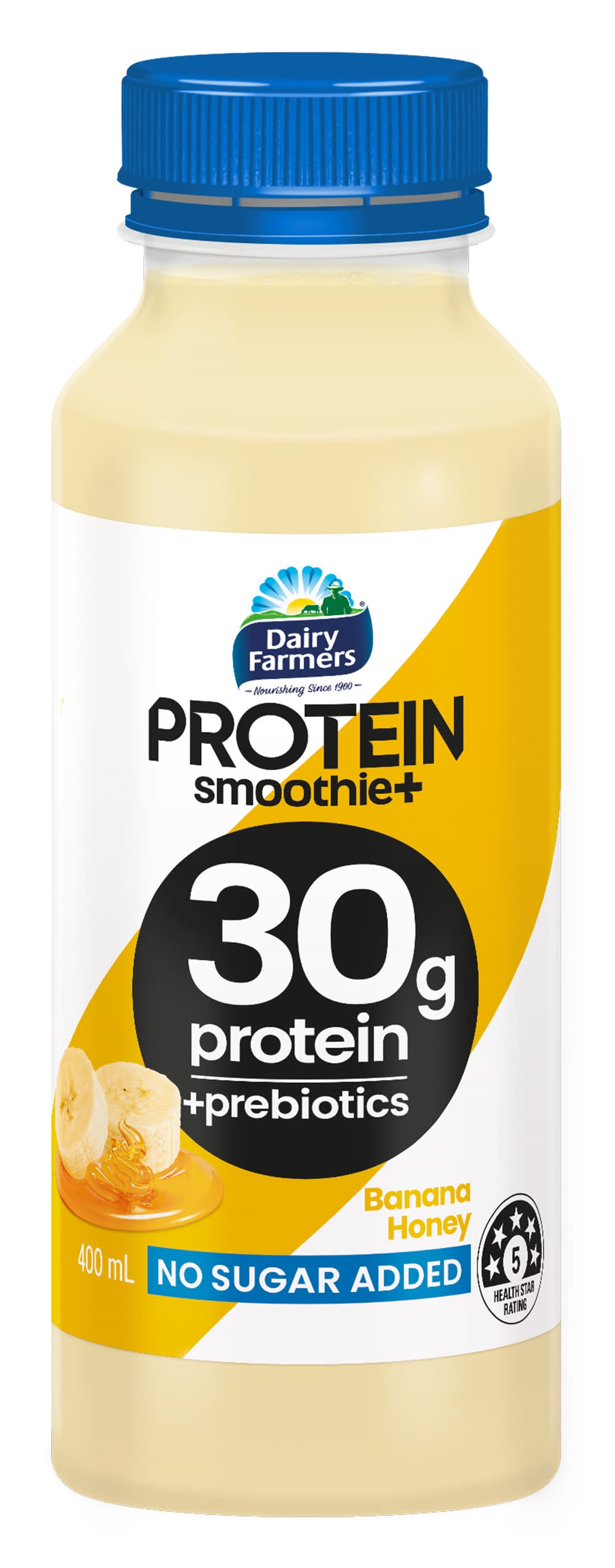 Dairy Farmers No Sugar Added Protein Smoothie, Banana Honey (400mL)
