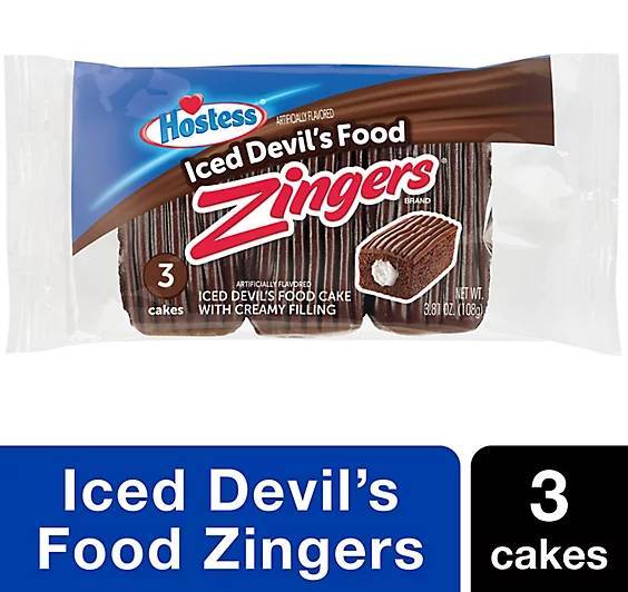 Hostess Zingers Iced Devil's Food Cake, Chocolate (3.81oz)