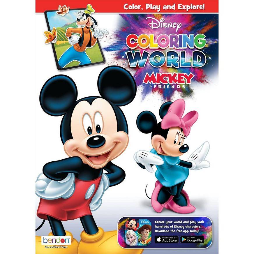 Bendon Mickey Mouse Friends Jumbo Paper Coloring Activity Book With Stickers (7.75in x 10.75in/multi)