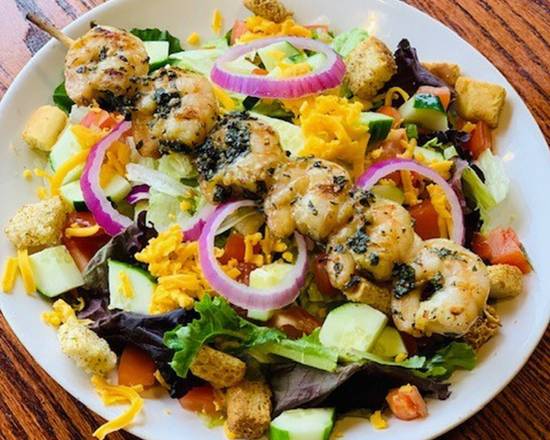 House Salad With Grilled Shrimp