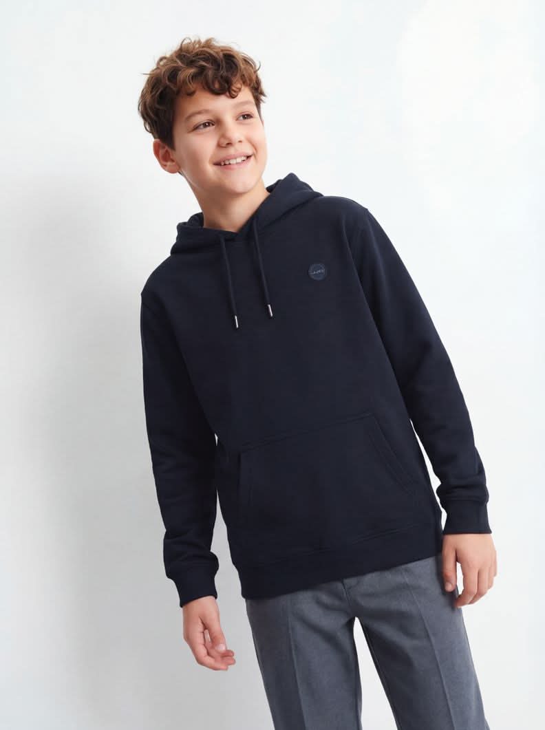 Jjo Polerón con Capucha Escolar Azul Marino Niño Talla S-M-L-Xl azul marino s