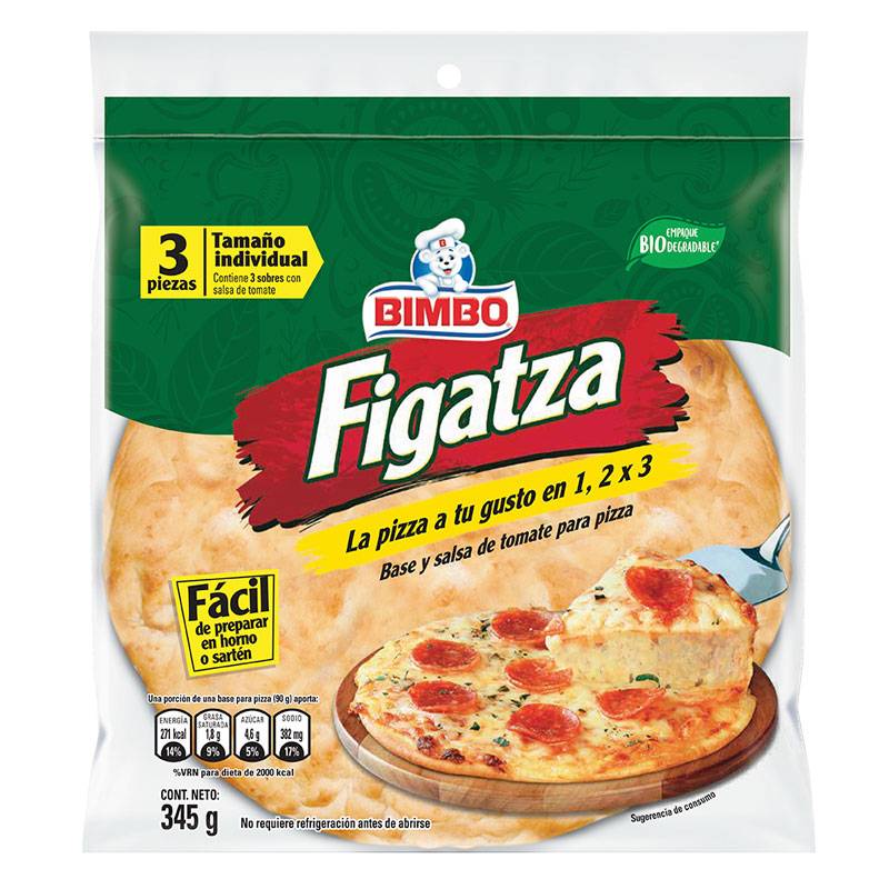 Bimbo base para pizza figatza (354 g)