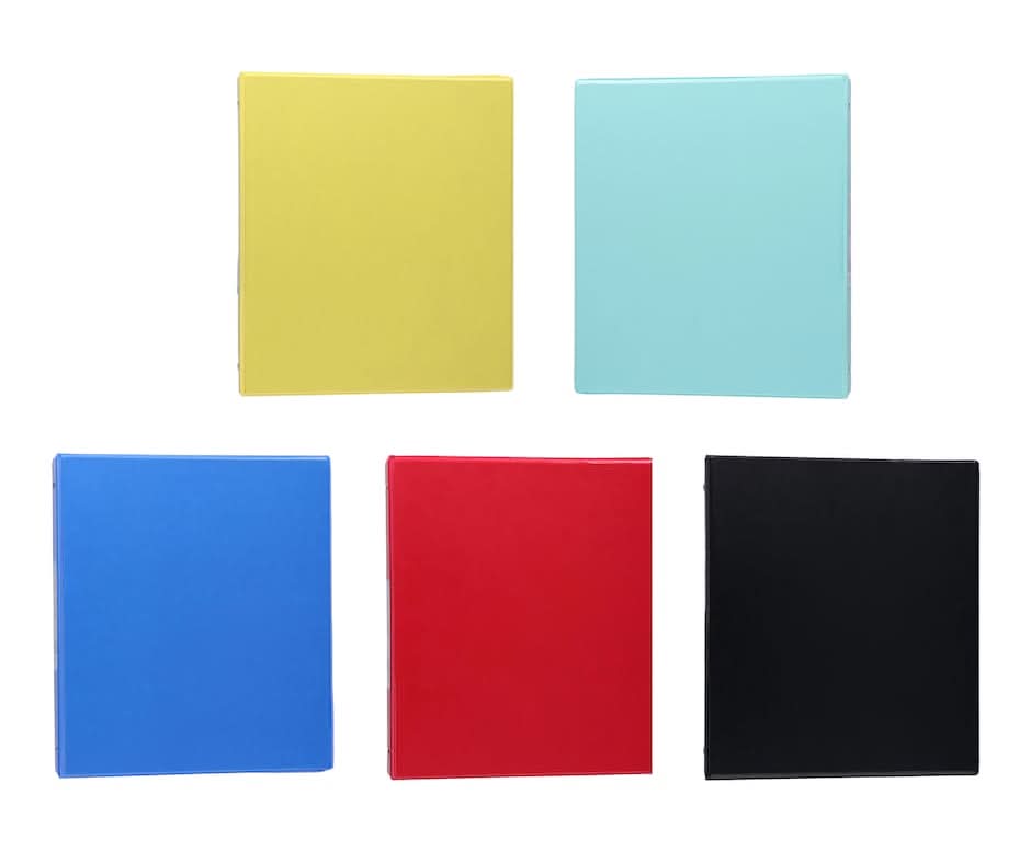 Jot Durable Round-Ring Binder With Pockets, Assorted (5 ct)