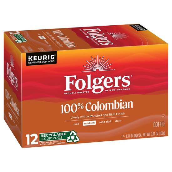 Folgers Keurig K-Cup Coffee (12 ct, 3.81 oz) (colombian)