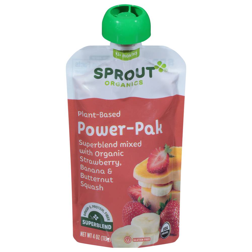 Sprout Organics Power Pak Strawberry, Banana & Butter Squash Blend (4 oz)