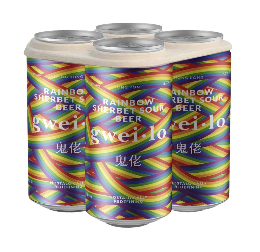 Gweilo Rainbow Sherbet Sour Can 375mL X 4 pack