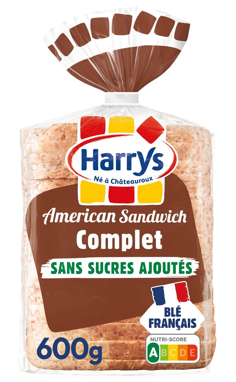 Harrys - Pain de mie américain complet sans sucre ajouté (14)