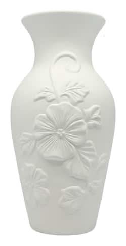 8" Embossed Floral Diy Ceramic Vase By Make Market