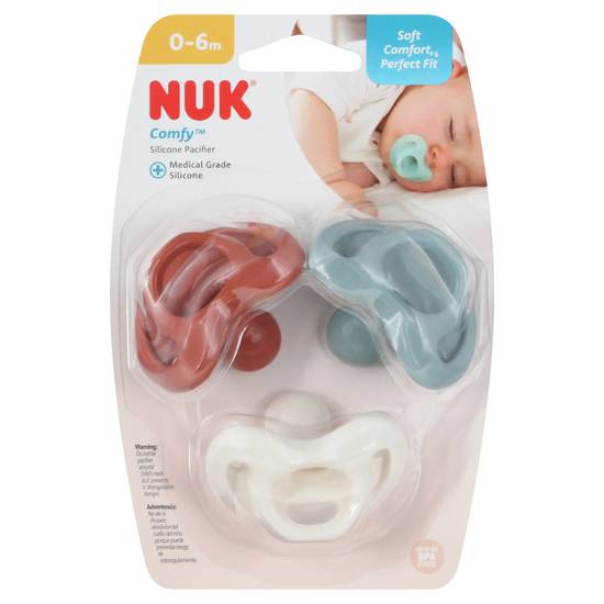 Nuk Comfy 0-6 Months Silicone Pacifier (3 ct)