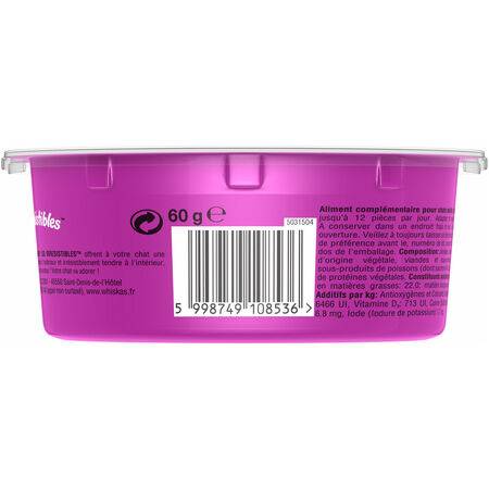 Friandise pour chat au saumon Les Irrésistibles WHISKAS - la boite de 60 g