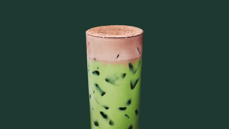 Iced Dubai Chocolate Matcha