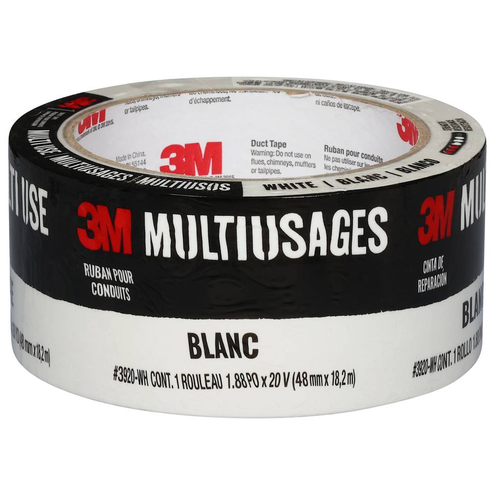 3M Multi Use Duct Tape, 48 mm x 18.2 m, White