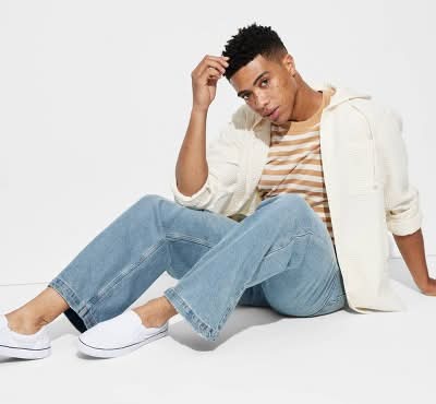 Original Use Baggy Fit Jeans, 34x30 in, Medium Wash