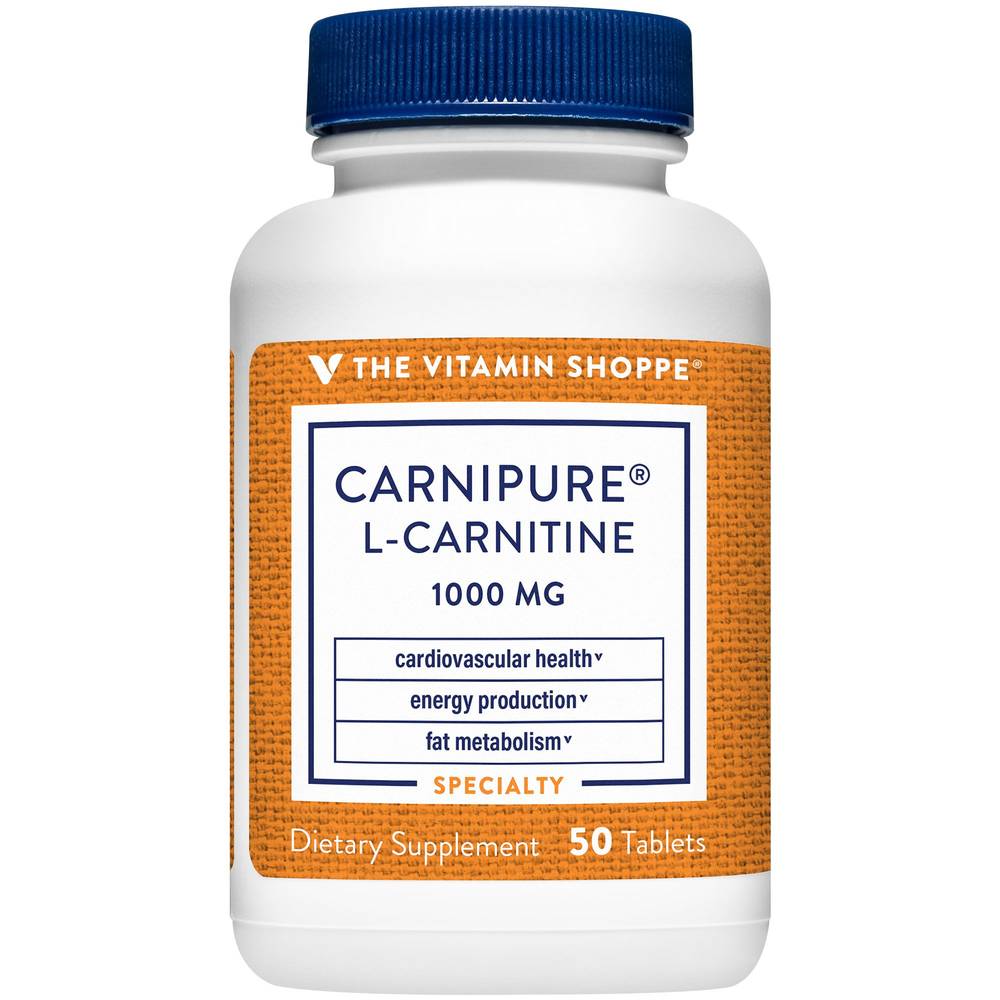 The Vitamin Shoppe Carnipure L Carnitine Supports Cardiovascular Health Tablets