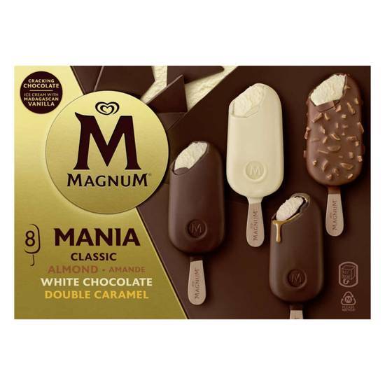 Magnum Bâtonnets glacés - Mania - classic - amande - blanc - double caramel  - x8 626g