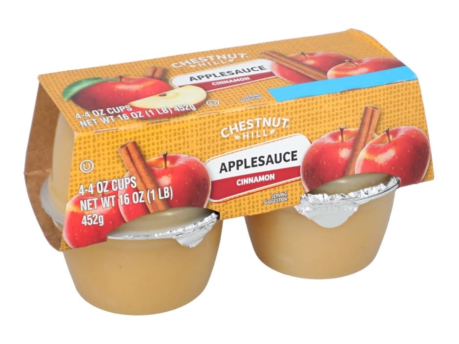 Chestnut Hill Applesauce Cups, Cinnamon (4 x 4 oz)