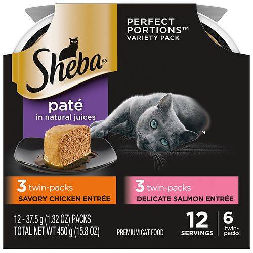 Sheba Perfect Portions Cat Food Salmon/Chicken - 1.32 oz x 12 pack