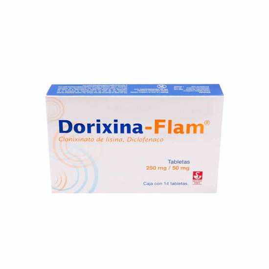 Siegfried rhein dorixina flam clonixinato de lisina tabletas 250 mg (14 piezas)