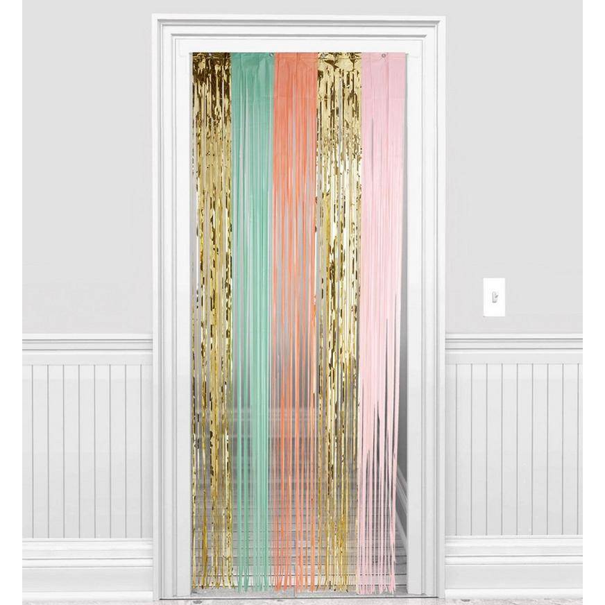 Pastel Gold Fringe Doorway Curtain