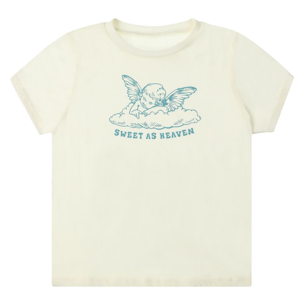 Juniors 'sweet As Heaven' Graphic Tee Extra Large White