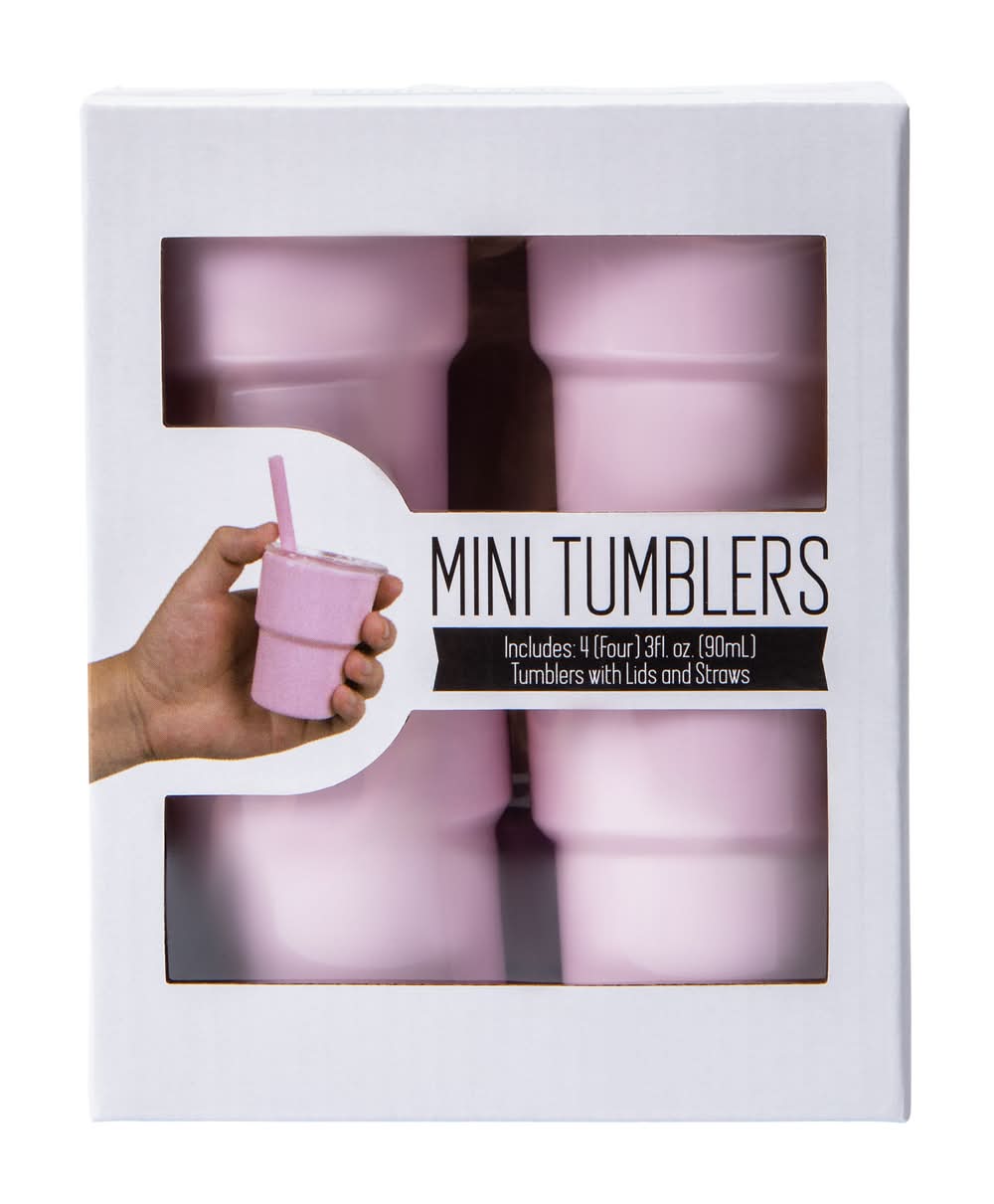 Mini Tumblers 4-Pack 3oz Pink