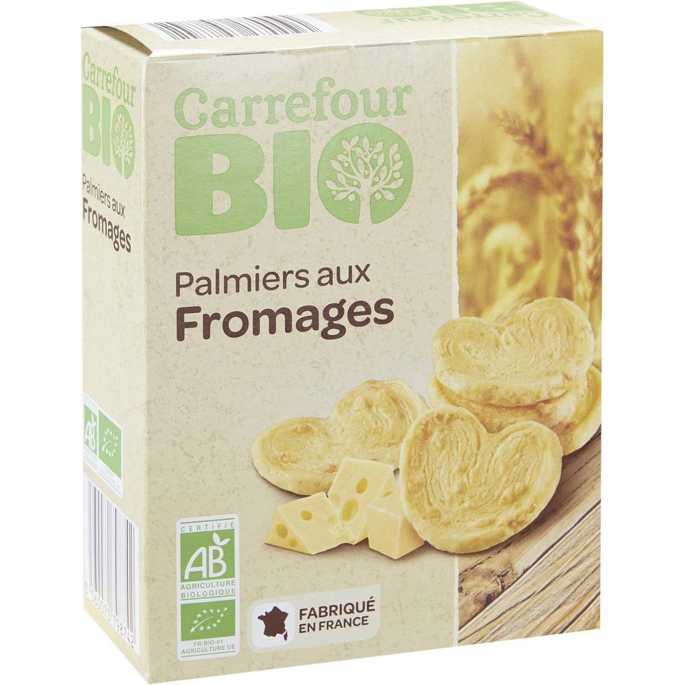 Carrefour Bio - Biscuits apéritifs palmiers aux fromages