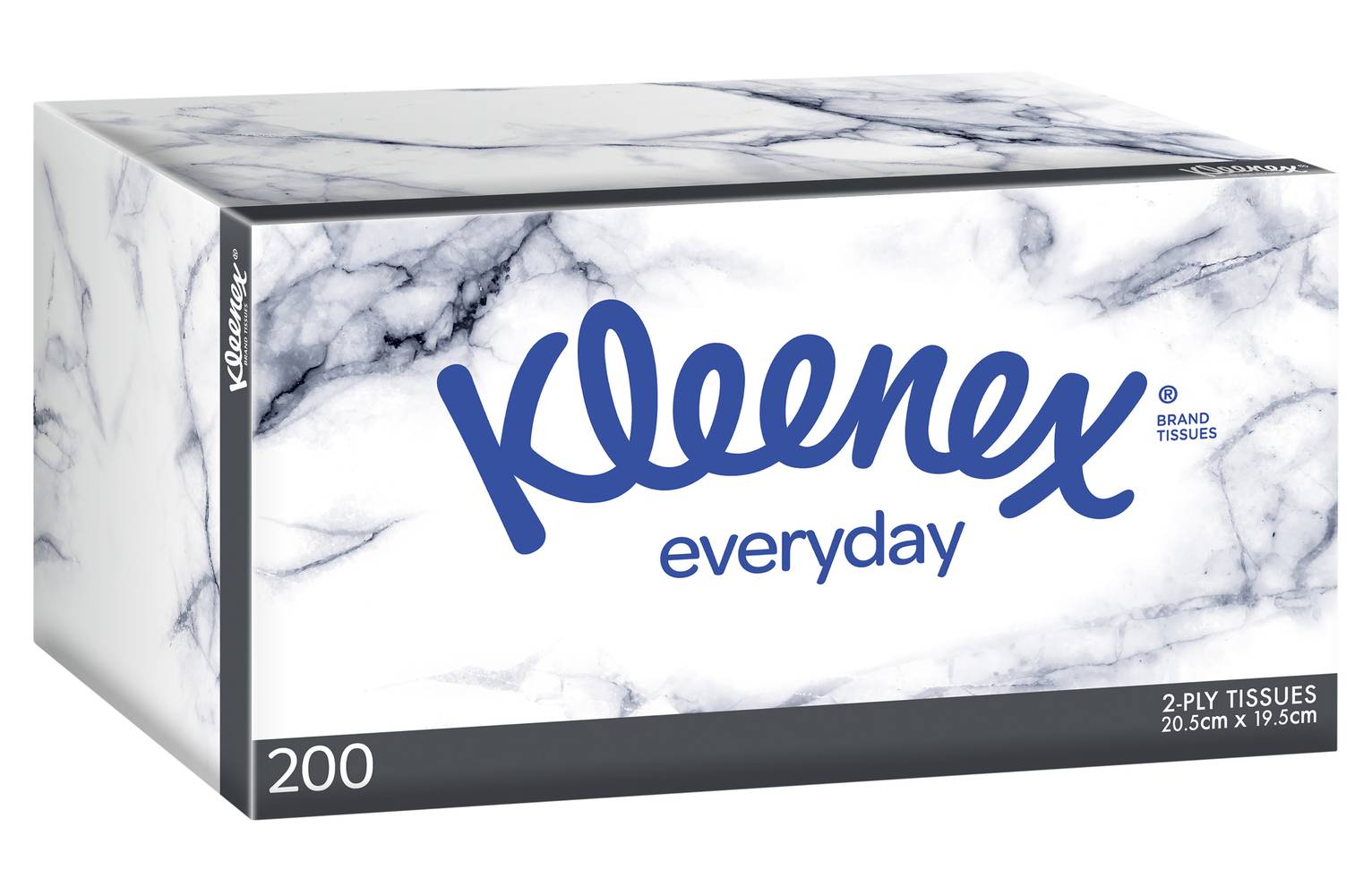 Kleenex Everyday 2-ply Facial Tissues, 20.5x19.5 cm (200 pack)