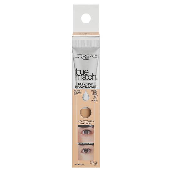 L'oreal Paris True Match Eye Cream in a Concealer, 0.5% Hyaluronic Acid - 0.4 fl oz