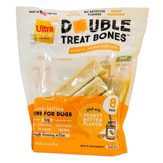 Ultra Chewy Double Dry Dental Dog Treats (peanut butter)