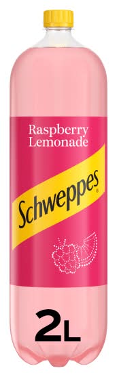 Schweppes Raspberry Lemonade, Flavored Soda (2L)