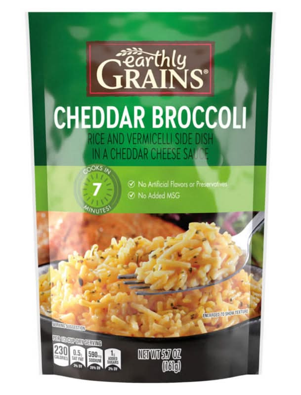 Earthly Grains Rice & Vermicelli Side Dish, Cheddar Broccoli (5.7 oz)