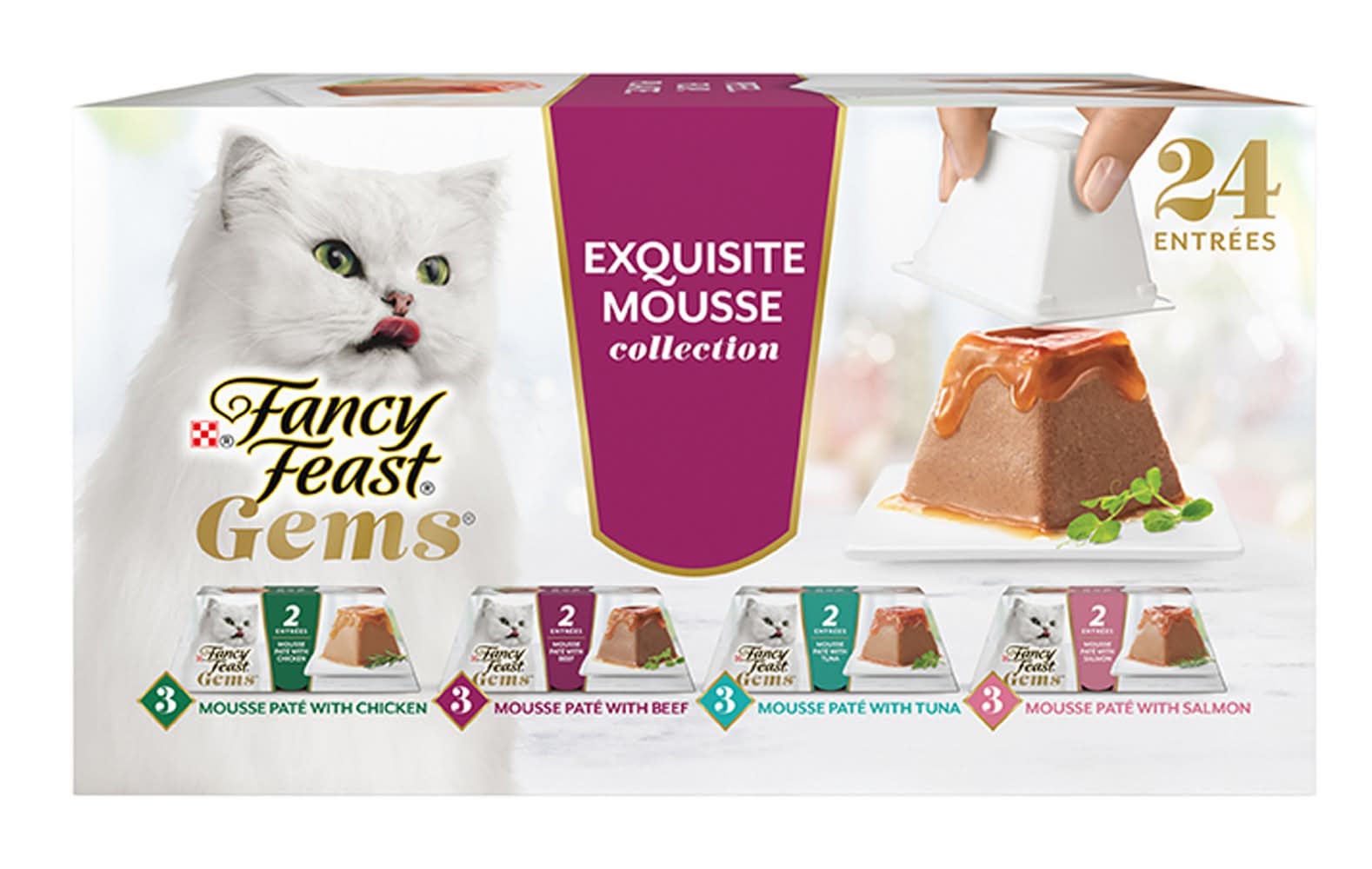 Fancy Feast® Gems™ Mousse Pate Adult Wet Cat Food - Variety Pack, 12 Count (Flavor: Variety, Size: 12 Ct)