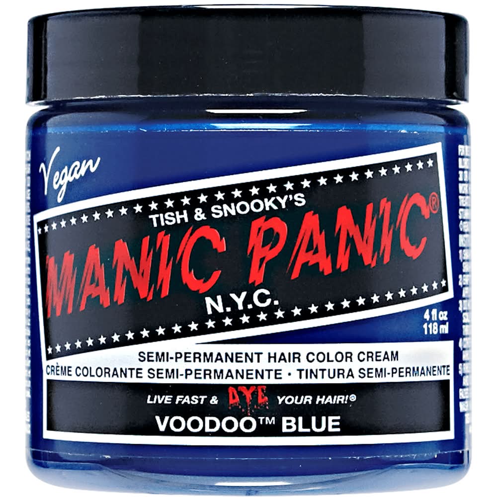 Manic Panic Voodoo Semi Permanent Cream Hair Color, Blue (4 fl oz)