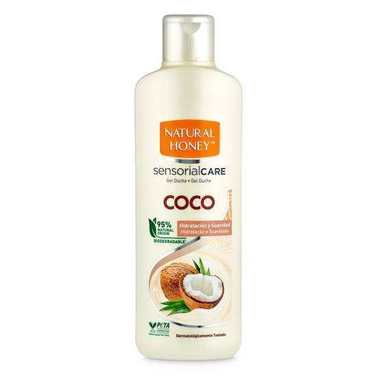 Gel de ducha coco Natural honey botella 600 ml