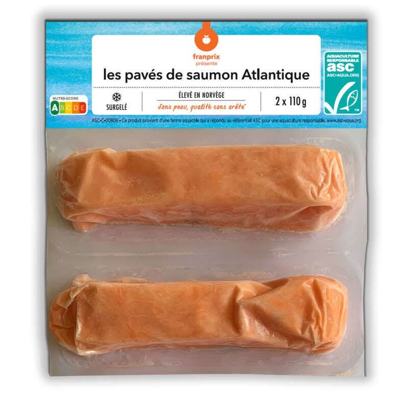 Franprix - Les pavés de saumon atlantique (2 x 110g)