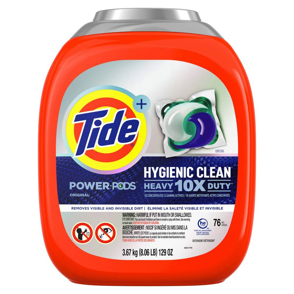 Tide Hygienic clean pods de lessive (76 unités) - Hygienic clean laundry detergent pods (76 units)