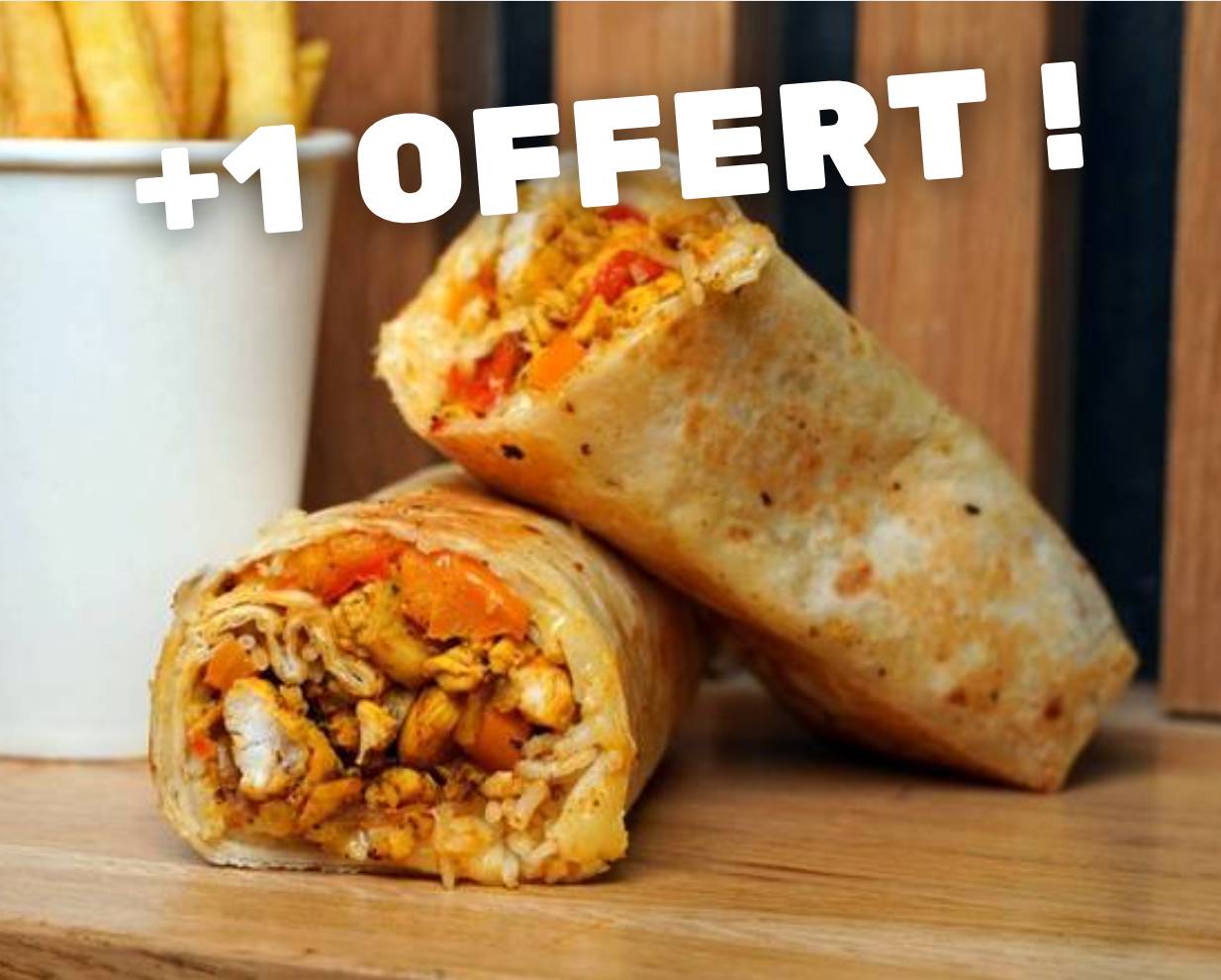 le spécial Chicken Burritos + frites 🇲🇽