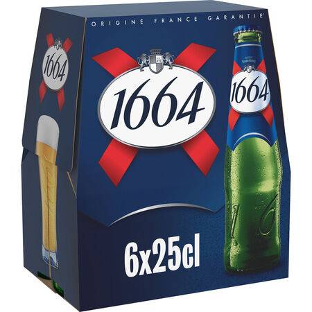 Bière  Lager Blonde  1664 - le pack de 6 bouteilles de 25cL