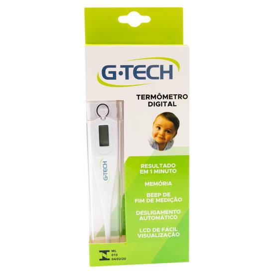 G-tech termômetro clínico digital branco (1 unidade)