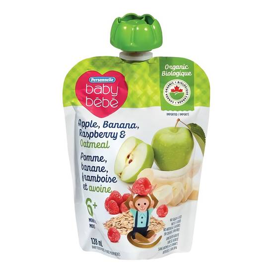 Personnelle Apple Banana Raspberry Oatmeal Purée (128 ml)