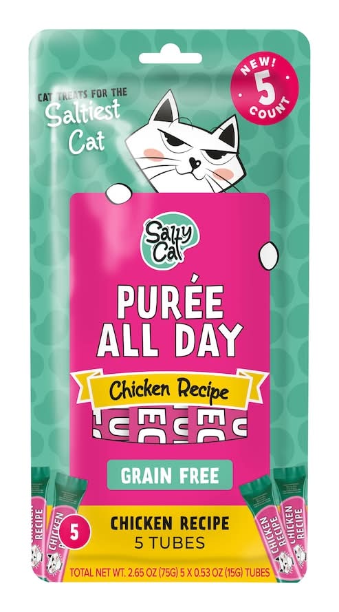 Salty Cat Purée All Day Chicken Recipe, 5-pc Pack.