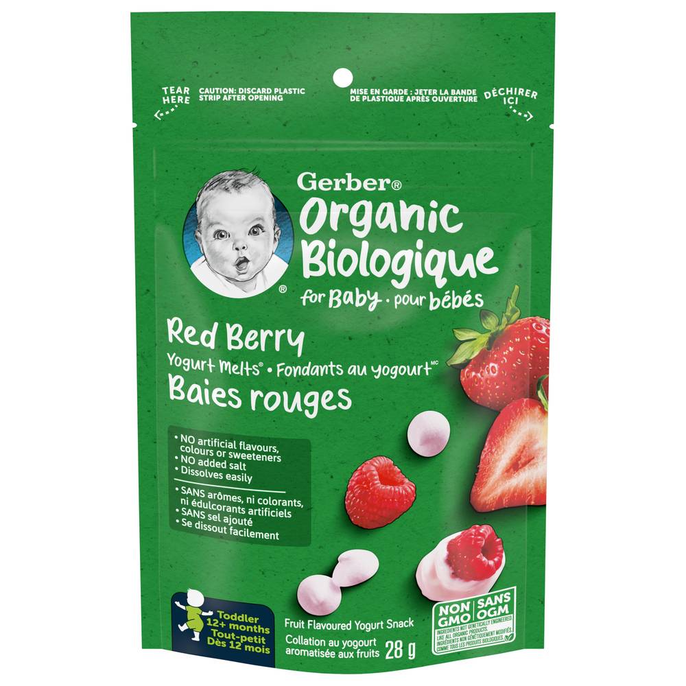 Gerber Organic Yogurt Melts Snack, Red Berry (28 g)